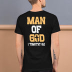 God's Christian Youth Men T-Shirt Round Neck Short Sleeves I Tim 6:11