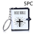 Mini English HOLY BIBLE Keychain - Readable Bible Book Key Ring | ST VON'S FLAIR
