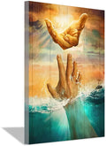 Jesus Stretched Out From Heaven Canvas Wall Art | Large Format Faith Decor | ST. VON'S FLAIR