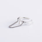 Cross and Chain Ring Handmade Design Female  Jewelry Pure Handmade Ring Tail Ring