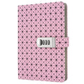 Stripped with Dots Leather Bound Diary Business Code Book Journal