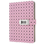 Stripped with Dots Leather Bound Diary Business Code Book Journal