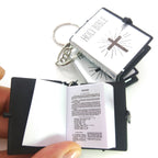 Mini English HOLY BIBLE Keychain - Readable Bible Book Key Ring | ST VON'S FLAIR