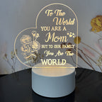 3D Heart Shaped Night Lamp - USB LED Table Light with Blessings | ST. VON'S FLAIR