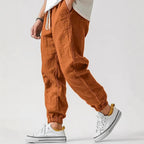 Cotton Blend Voyaging Joggers Slim-fit Ankle-tied Pants Sports Pants