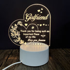 3D Heart Shaped Night Lamp - USB LED Table Light with Blessings | ST. VON'S FLAIR