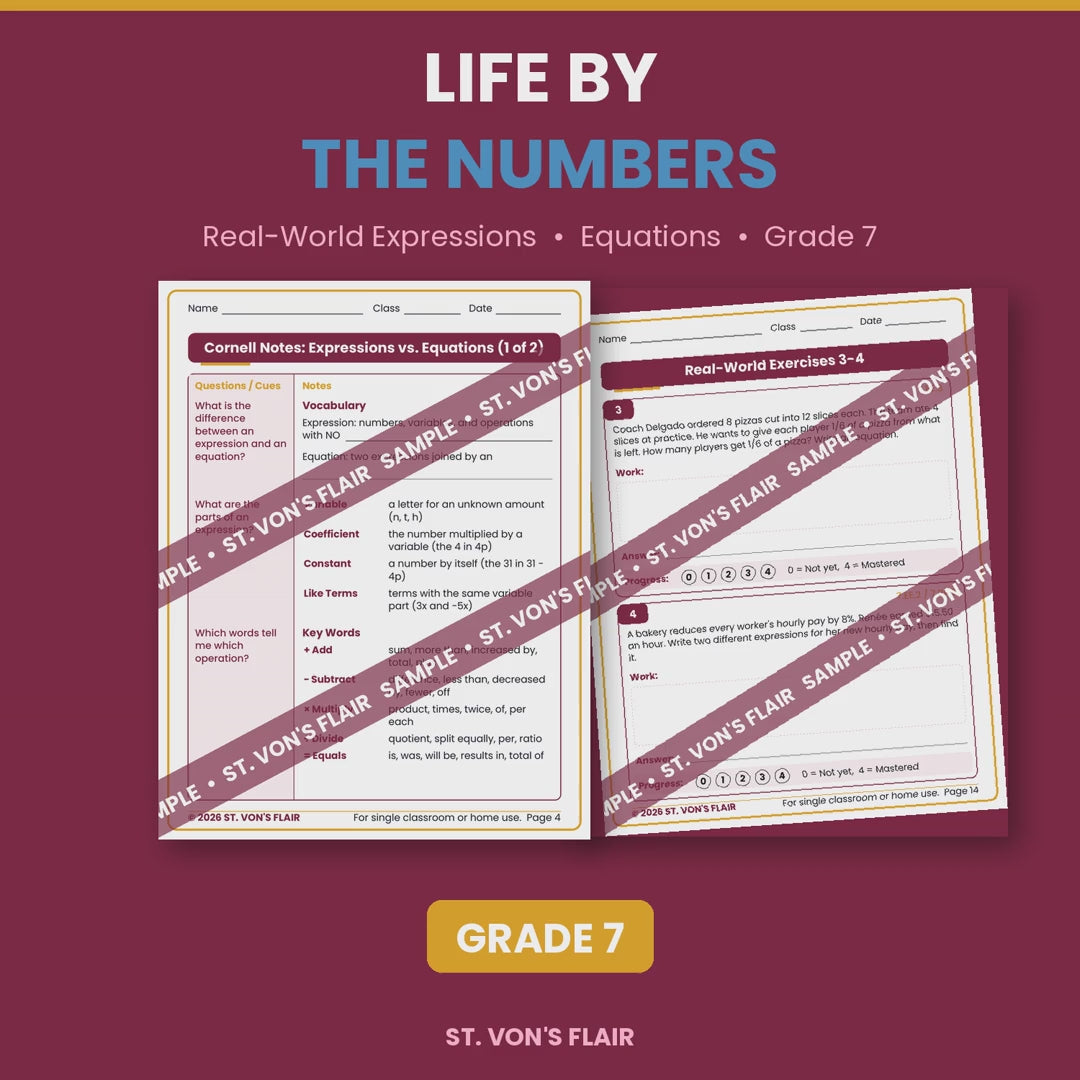 Life by the Numbers: Real-World Expressions and Equations | ST. VON'S FLAIR